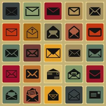 Mail icons Stock Illustration