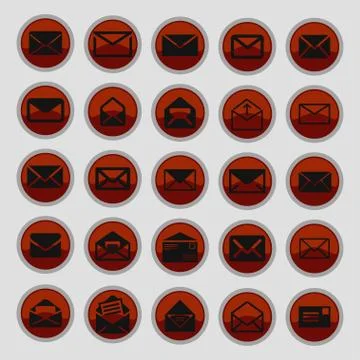 Mail icons Stock Illustration
