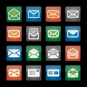 Mail icons Stock Illustration
