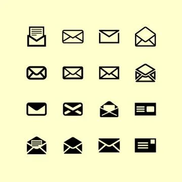 Mail icons Illustrazione stock