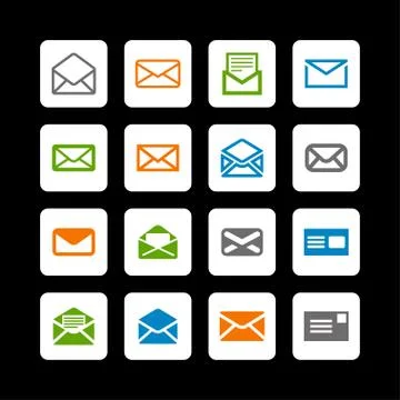 Mail icons Stock Illustration