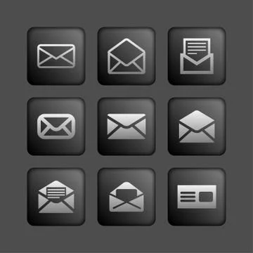 Mail icons Stock Illustration