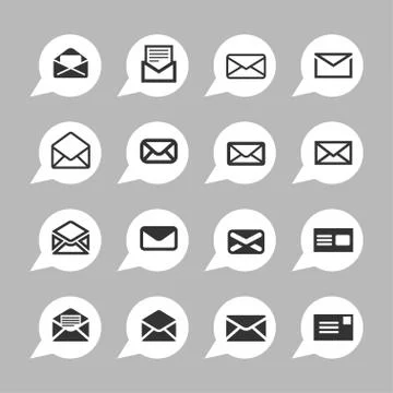 Mail icons Stock Illustration