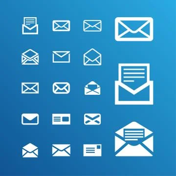 Mail icons Stock Illustration
