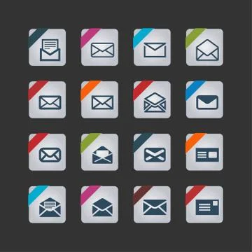Mail icons Stock Illustration