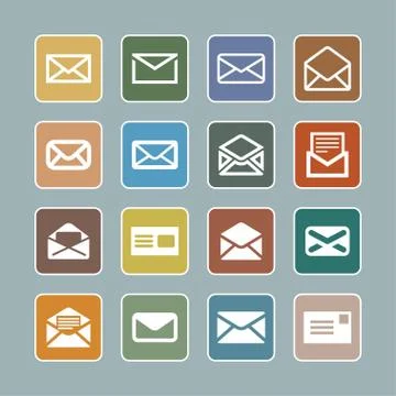Mail icons Stock Illustration