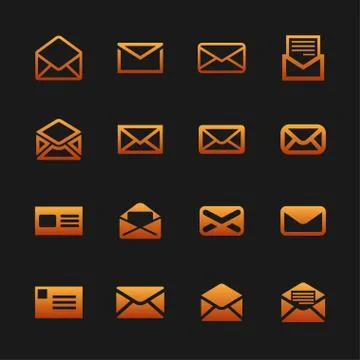 Mail icons Stock Illustration