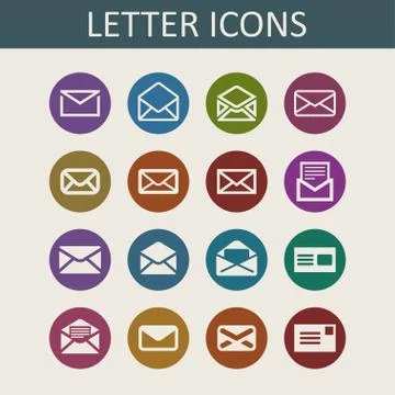 Mail icons Stock Illustration