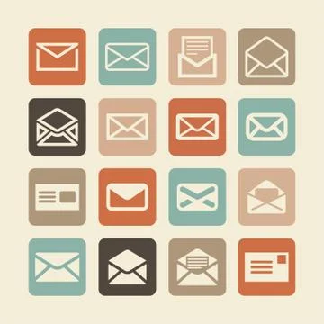 Mail icons Stock Illustration