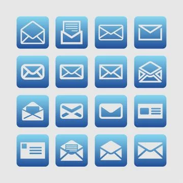 Mail icons Stock Illustration