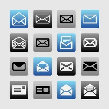 Mail icons Stock Illustration