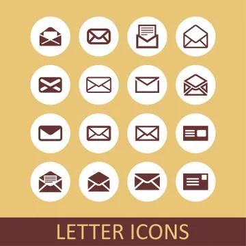 Mail icons Stock Illustration