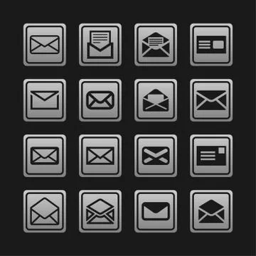 Mail icons Stock Illustration