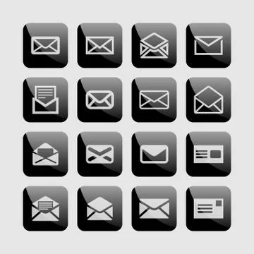 Mail icons Stock Illustration