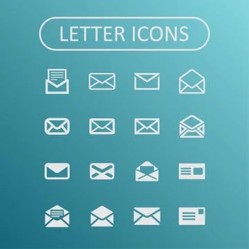 Mail icons Stock Illustration