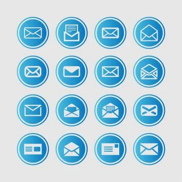 Mail icons Stock Illustration