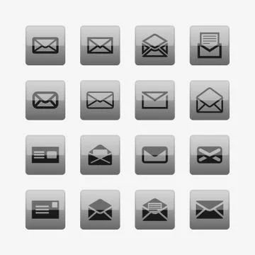 Mail icons Stock Illustration