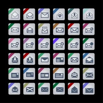 Mail icons Stock Illustration