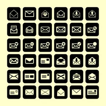 Mail icons Stock Illustration