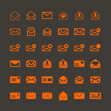 Mail icons Stock Illustration