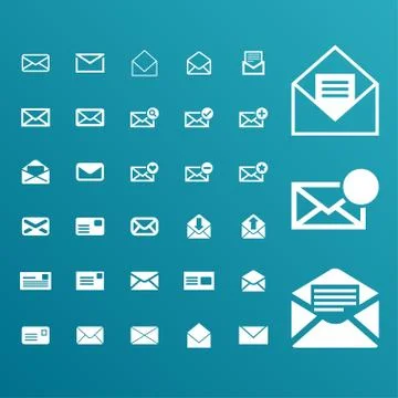 Mail icons Stock Illustration