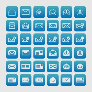 Mail icons Stock Illustration
