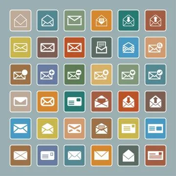 Mail icons Stock Illustration