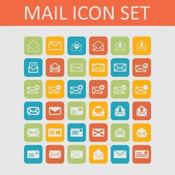 Mail icons Stock Illustration