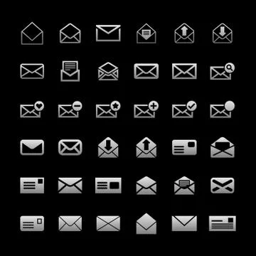 Mail icons Stock Illustration