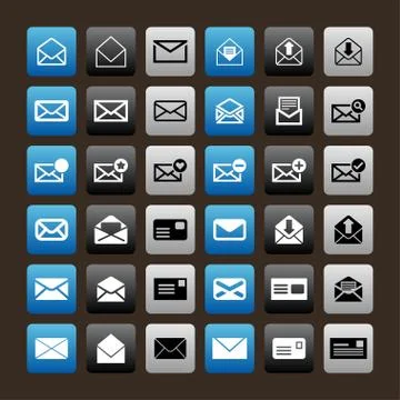 Mail icons Stock Illustration