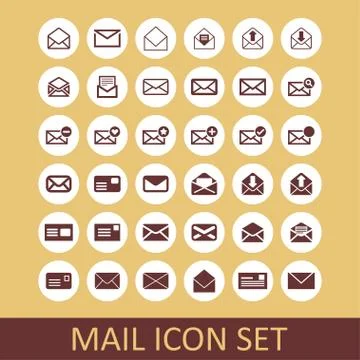 Mail icons Stock Illustration