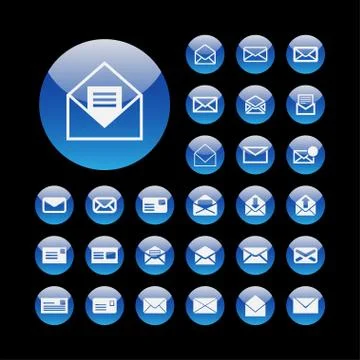 Mail icons Stock Illustration