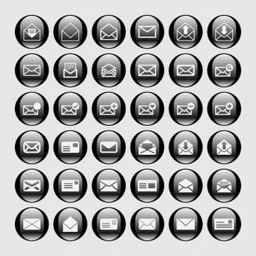 Mail icons Stock Illustration