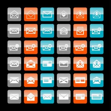 Mail icons Stock Illustration