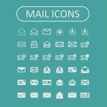 Mail icons Stock Illustration