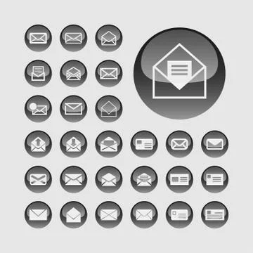 Mail icons Stock Illustration