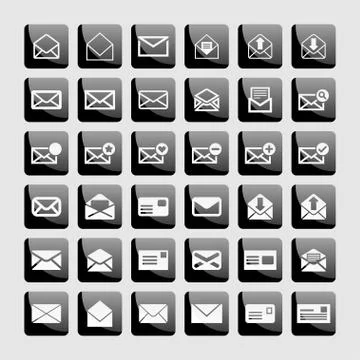 Mail icons Stock Illustration