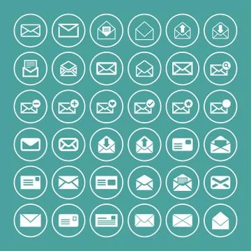 Mail icons Stock Illustration
