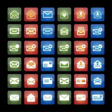 Mail icons Stock Illustration