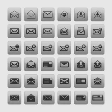 Mail icons Stock Illustration