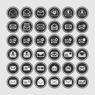 Mail icons Stock Illustration
