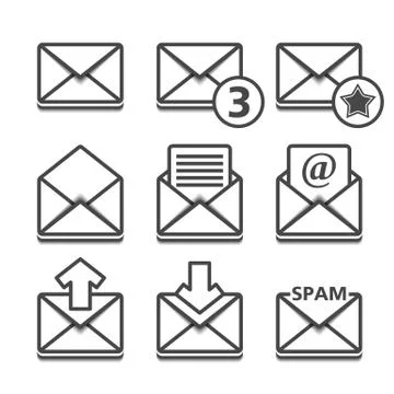 Mail Icons Stock Illustration