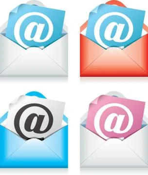 Mail icons Illustrazione stock