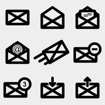 Mail icons Stock Illustration