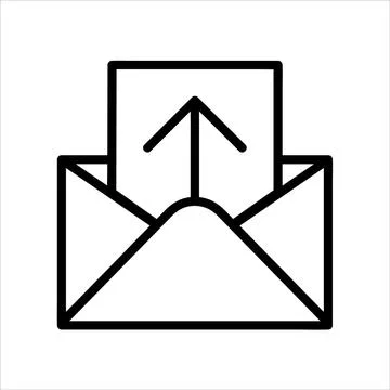 Mail icons isolated. Email vector stock symbol eps10 on white background Stock Illustration
