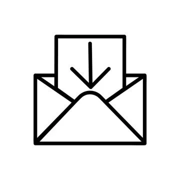 Mail icons isolated. Email vector stock symbol eps10 on white background Stock Illustration
