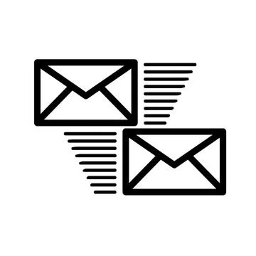 Mail icons isolated. Email vector stock symbol eps10 on white background Stock Illustration