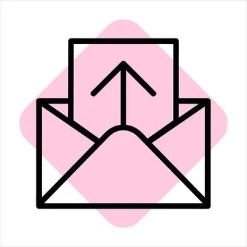 Mail icons isolated. Email vector stock symbol eps10 on white background Stock Illustration