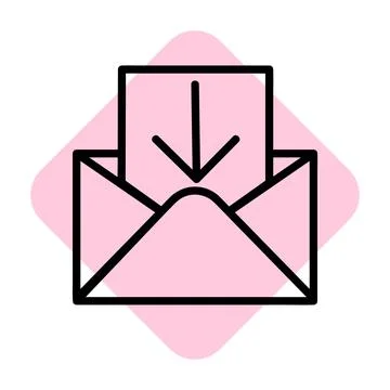 Mail icons isolated. Email vector stock symbol eps10 on white background Stock Illustration