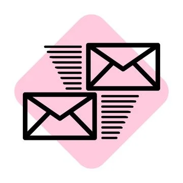 Mail icons isolated. Email vector stock symbol eps10 on white background Stock Illustration